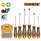 Surubelnite Set 6 buc CRV INGCO HKSD0628