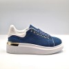 Tenisi Dama cu Platforma Albastri Denim, Marimea 39, Brant Confortabil, Casual, Talpa Plata 3cm