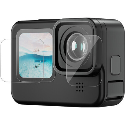 Ecran protector din plastic TELESIN pentru LCD si lentila compatibil GoPro Hero 10/11/12 - GP-FLM-902 foto