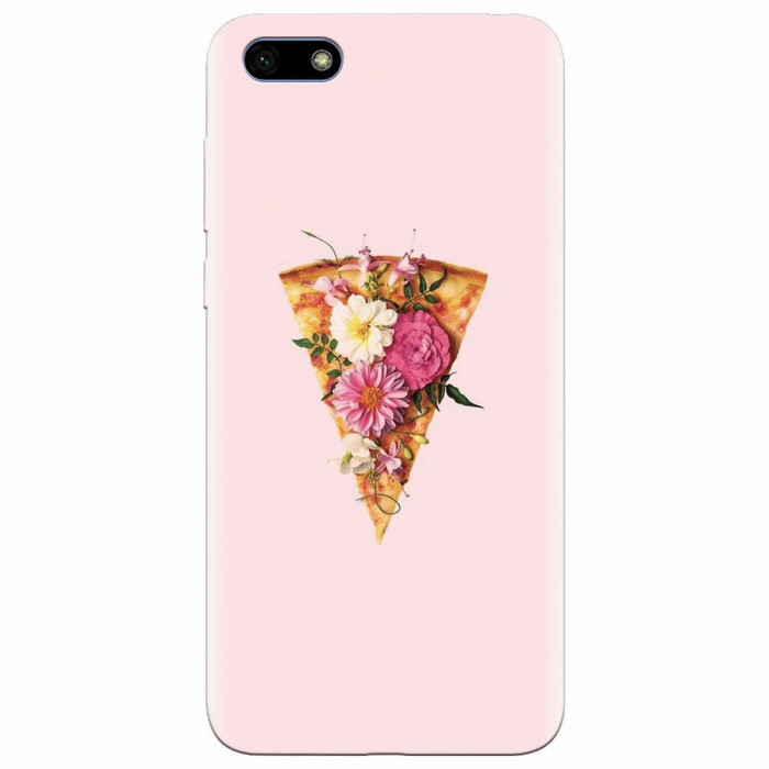 Husa silicon pentru Huawei Y5 Prime 2018, Flower Pizza