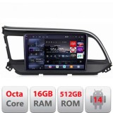 Navigatie Hyundai Elantra 2018- Edotec Kit-1581 8 core QLED 2K 16+512 360 Android Waze USB Navigatie Internet Youtube Radio CarStore Technology
