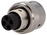 Conector circular RT360 4 pini drept IP67 RT06104PNH
