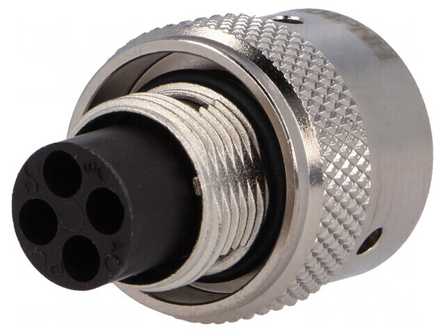 Conector circular RT360 4 pini drept IP67 RT06104PNH