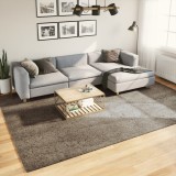 vidaXL Covor ISTAN, cu fire &icirc;nalte, aspect lucios, gri, 240x340 cm