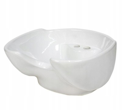 Bol ceramic profesional pentru scafa coafor profesională unitate de spălare culoare albă foto