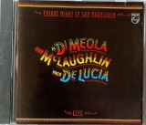 Al Di Meola, John McLaughlin, Paco De Lucia &lrm;&ndash; Friday Night In San Francisco (Live) VG/VG+ cd latin jazz _ Philips, Franta
