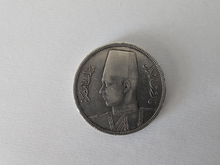 Egipt 2 Piastres 1937 Argint are 14 gr.