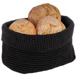 Cos paine textil, negru, 24x17cm