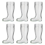 Set 6 Pahare Cizme de Bere 1L Sticlă Premium Design Unic