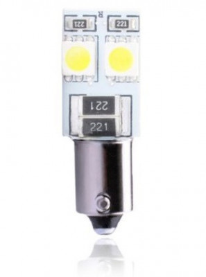 Set 2 Buc Bec Led M-Tech T4W 12V BA9S Alb LB314W foto