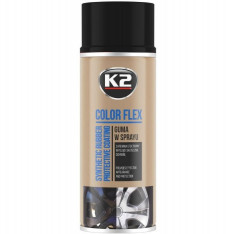 K2 Spray Vopsea Cauciucata Color Flex Negru Lucios 400ML L343CP foto