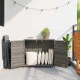 vidaXL Dulap depozitare de grădină, gri, 83x45x76 cm, poliratan