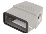 Carcasă metalică MOLEX HDC 10A pentru cablu cu clichet, gri