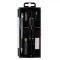 Set Instrumente Geometrie, 6 Piese, Compas Metalic cu Rotită, Creion Mecanic, Negru