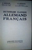F Bertaux - DICTIONNAIRE CLASSIQUE ALLEMAND - FRANCAIS (1943)