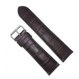 Cumpara ieftin Curea de Ceas din Piele de Vițel &ndash; Maro Imprimeu Crocodil &ndash; 24/22 mm &ndash; Grosime