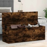VidaXL Cutie de depozitare, stejar fumuriu, 102x35x35cm lemn prelucrat