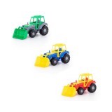 Tractor Jucarie cu Incarcator si Cupa Stivuire, 36cm, Multicolor, Plastic, Copii 3+