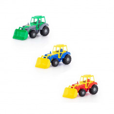 Tractor jucarie cu incarcator, cupa frontala stivuire, 36x17x18 cm