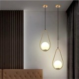 Cumpara ieftin Pendul auriu 1xE14 40W, 1.5m, metalic, stil modern, dormitor/living/hol, erste/kwmobile/eglo/philips/ledvance