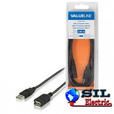 Cablu de extensie USB 2.0 USB A tata - USB A mama 2.00 m negru foto
