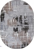 Covor Modern, Mira 24037, Bej / Gri, Oval, Diverse Dimensiuni - 50x80 cm