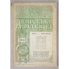 ARHIVELE OLTENIEI , ANUL X , NR. 54 - 55 , MARTIE - IUNIE , 1931
