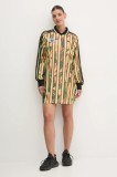 Adidas rochie x Farm Rio culoarea verde, mini, oversize, JD6284