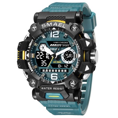 Ceas barbatesc Smael Sport Militar Quartz Analog Army Albastru Cauciuc foto