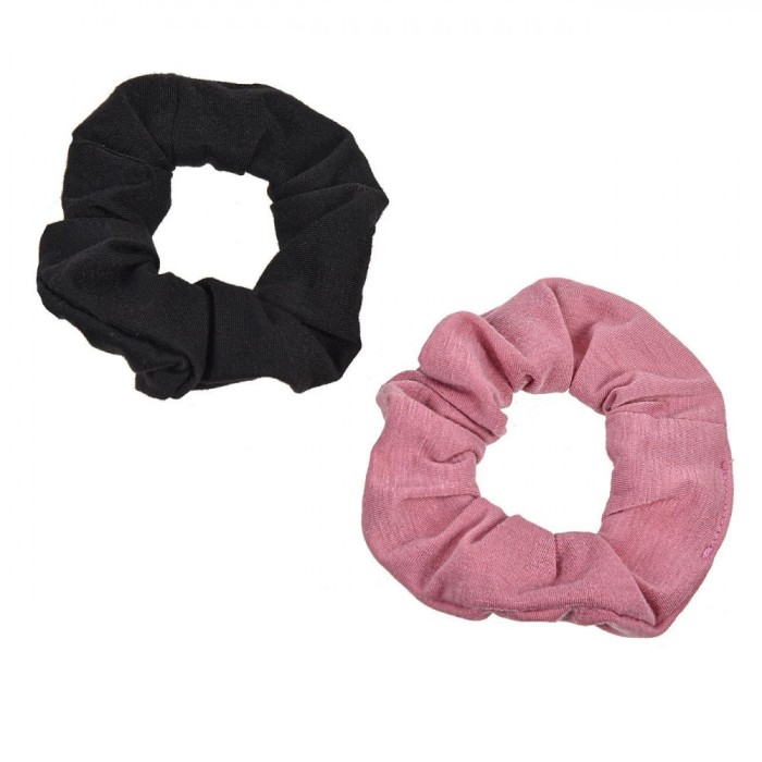Set Elastice Păr Femei, Negru Roz, 2 Bucăți