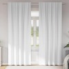 Perdele cu perdele 2 pcs Alb Strălucitor Poliester