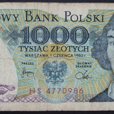 Bancnota 1000 ZLOTI / ZLOTYCH - POLONIA anul 1982 * cod 49