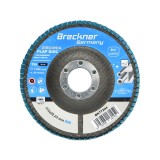 Disc lamelar cu zirconiu P40 pentru metal si inox, 115 mm, Breckner Germany