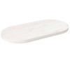 Blat masa lemn masiv pin oval alb 80x40 cm vidaXL - Inlocuire, upgrade mobila