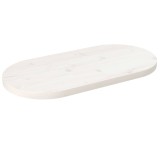 Blat masa lemn masiv pin oval alb 80x40 cm vidaXL - Inlocuire, upgrade mobila