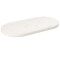 vidaXL Blat de masă, alb, 80x40x2,5 cm, lemn masiv de pin, oval 824351