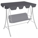 VidaXL Copertină de rezervă leagăn grădină, antracit, 150/130x105/70cm