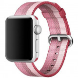 Cumpara ieftin Curea iUni compatibila cu Apple Watch 1/2/3/4/5/6/7, 40mm, Nylon, Woven Strap, Berry