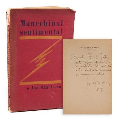 Ion Minulescu, Manechinul Sentimental, 1926, cu dedicație pentru regizorul Paul Gusty foto