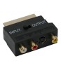 Adaptor 3x RCA si S-vhs la Scart tata aurit, Oem