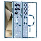 Husa premium Samsung Galaxy S24 Ultra Asteroid GSM Luxury Glitter MagSafe, bleu