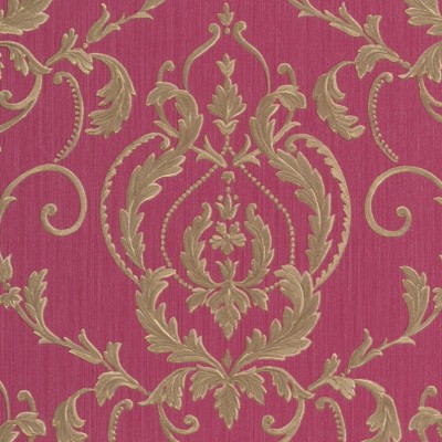 Tapet clasic, baroc, auriu, ciclam, roz, dormitor,47501 foto