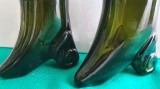 Pahare, set 2 bucati, pereche pahare moderne verzi, germane, ghetute, designer, PIESE COLECTIE