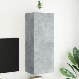 vidaXL Comodă TV de perete, gri beton, 40,5x30x102 cm, lemn prelucrat 836934