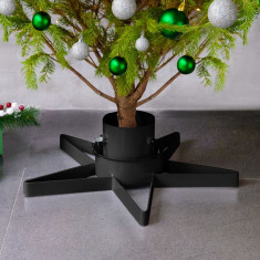 vidaXL Suport brad de Crăciun, negru, 47x47x13,5 cm 331315