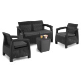 Corfu love duo set de mobilier de grădină cu masă luzon grafit
