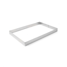 Forma dreptunghiulara din inox pentru patiserie si cofetarie 385x285x50 mm Hendi rezistenta la temperaturi foto