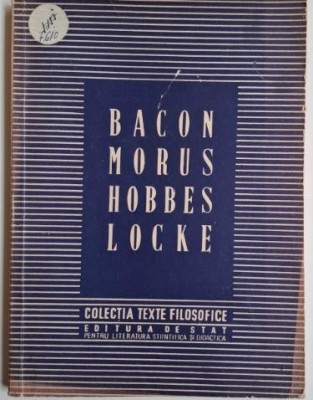 Bacon. Morus. Hobbes. Locke foto
