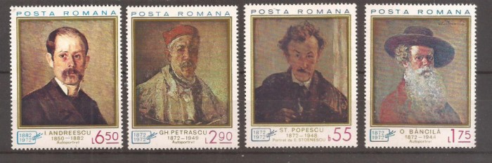 Romania- 1972, ANIVERSARI PICTORI, SERIE, nestampilat
