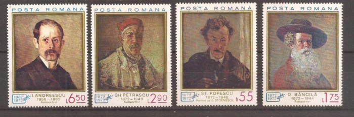 Romania- 1972, ANIVERSARI PICTORI, SERIE, nestampilat